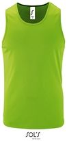 Camiseta Tecnica Tirantes Hombre Sporty Sols - Color Verde Neon